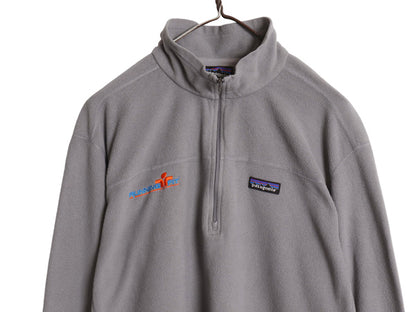 パタゴニア マイクロD ハーフジップ フリース プルオーバー メンズ L / 15年製 アウトドア トップス ロンT 長袖Tシャツ ハイネック 灰 企業
