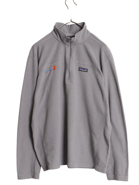 パタゴニア マイクロD ハーフジップ フリース プルオーバー メンズ L / 15年製 アウトドア トップス ロンT 長袖Tシャツ ハイネック 灰 企業