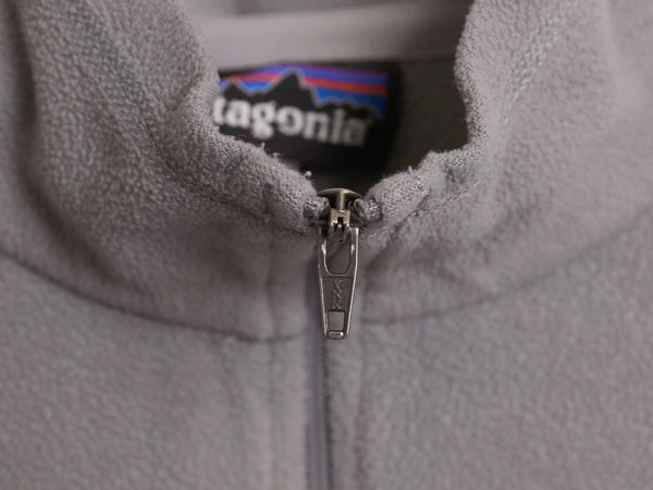 パタゴニア マイクロD ハーフジップ フリース プルオーバー メンズ L / 15年製 アウトドア トップス ロンT 長袖Tシャツ ハイネック 灰 企業