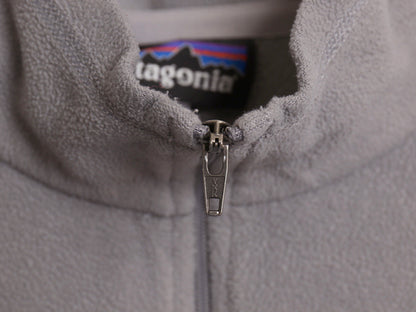 パタゴニア マイクロD ハーフジップ フリース プルオーバー メンズ L / 15年製 アウトドア トップス ロンT 長袖Tシャツ ハイネック 灰 企業