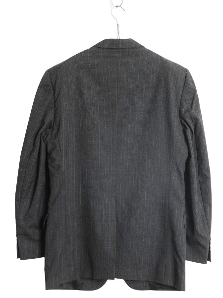 90s USA製 バーバリー プローサム テーラード ジャケット メンズ S 程/ 旧タグ オールド ブレザー サマー ウール ストライプ トラッド 灰