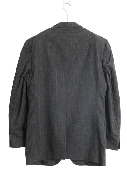 90s USA製 バーバリー プローサム テーラード ジャケット メンズ S 程/ 旧タグ オールド ブレザー サマー ウール ストライプ トラッド 灰