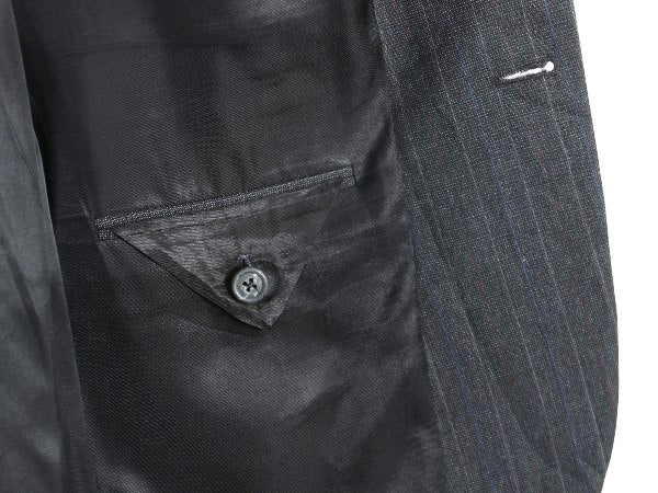 90s USA製 バーバリー プローサム テーラード ジャケット メンズ S 程/ 旧タグ オールド ブレザー サマー ウール ストライプ トラッド 灰