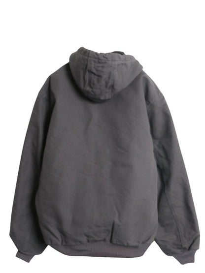 US企画 USA製 カーハート アクティブ ジャケット メンズ L / ワーク ダック フード パーカー 中綿 キルティング ライナー ブルゾン グレー