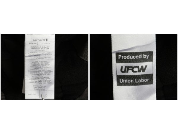 US企画 USA製 カーハート アクティブ ジャケット メンズ L / ワーク ダック フード パーカー 中綿 キルティング ライナー ブルゾン グレー