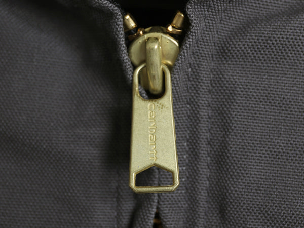 US企画 USA製 カーハート アクティブ ジャケット メンズ L / ワーク ダック フード パーカー 中綿 キルティング ライナー ブルゾン グレー