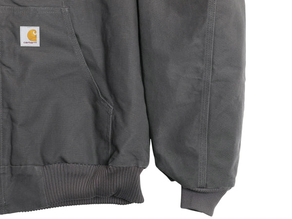 US企画 USA製 カーハート アクティブ ジャケット メンズ L / ワーク ダック フード パーカー 中綿 キルティング ライナー ブルゾン グレー