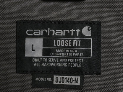US企画 USA製 カーハート アクティブ ジャケット メンズ L / ワーク ダック フード パーカー 中綿 キルティング ライナー ブルゾン グレー