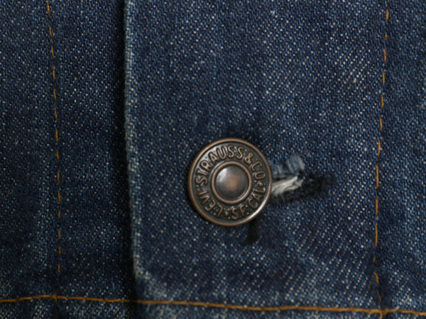 80s USA製 ★ リーバイス 70505 デニム ジャケット 42 メンズ L ヴィンテージ ジージャン 4th ブルゾン 後期 紙 ケアタグ 付き 赤タブ 濃紺