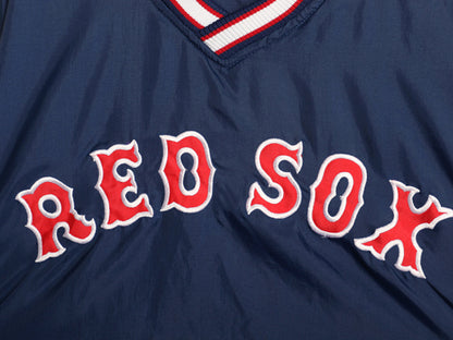 90s レッドソックス ナイロン ジャケット メンズ XL / オールド MLB オフィシャル スターター プルオーバー スタジャン 大きいサイズ 野球