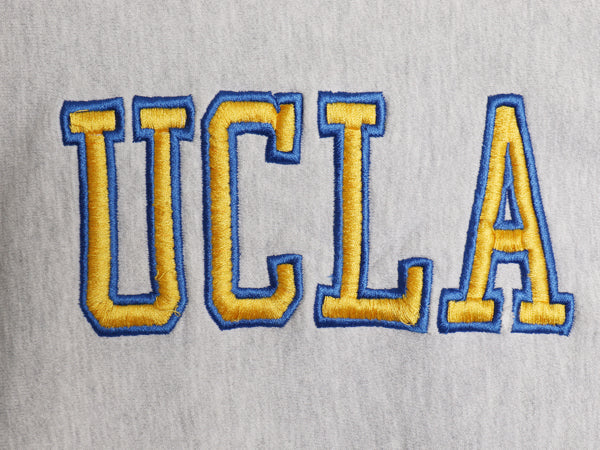80s USA製 チャンピオン リバースウィーブ UCLA カレッジ 刺繍 スウェット メンズ L / ヴィンテージ トリコタグ トレーナー 裏起毛 グレー 