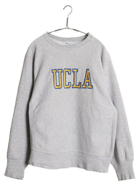 80s USA製 チャンピオン リバースウィーブ UCLA カレッジ 刺繍 スウェット メンズ L / ヴィンテージ トリコタグ トレーナー 裏起毛 グレー 