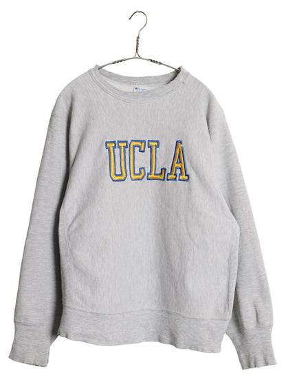 80s USA製 チャンピオン リバースウィーブ UCLA カレッジ 刺繍 スウェット メンズ L / ヴィンテージ トリコタグ トレーナー 裏起毛 グレー 