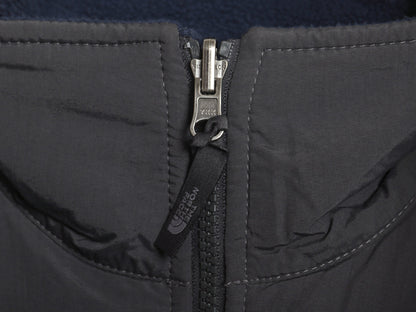 ノースフェイス デナリ ジャケット メンズ L / アウトドア フリース ナイロン ジャンパー フルジップ ブルゾン ハイネック ツートン 紺 灰