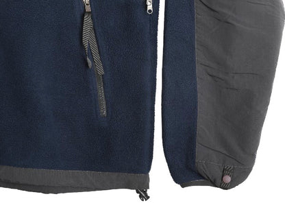 ノースフェイス デナリ ジャケット メンズ L / アウトドア フリース ナイロン ジャンパー フルジップ ブルゾン ハイネック ツートン 紺 灰