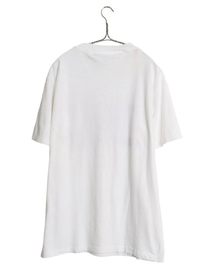 90s ジョーク メッセージ プリント 半袖 Tシャツ メンズ M 古着 オールド 当時物 ヘビーウェイト コットン カットソー シングルステッチ 白