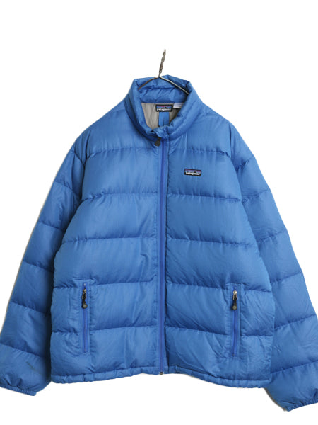 00s パタゴニア ダウン ジャケット メンズ L / オールド 03年製 700フィル ナイロン ブルゾン アウトドア フルジップ ハイネック 軽量 防寒