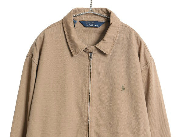 00s ポロ ラルフローレン スイングトップ ジャケット メンズ XXL / 古着 オールド コットン ブルゾン フルジップ ジャンパー 大きいサイズ