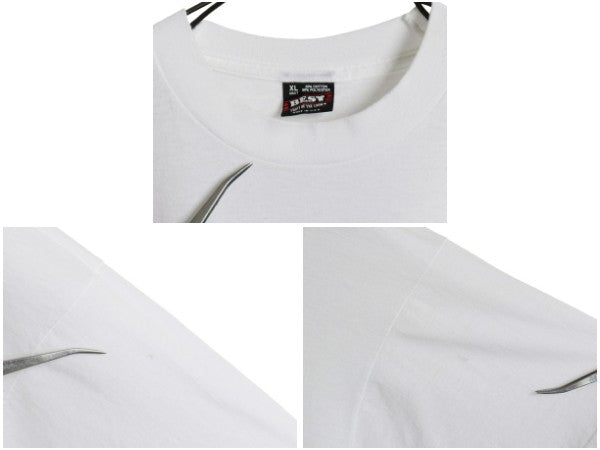 90s USA製 ★ 建築 トラス 構造 アート イラスト プリント Tシャツ メンズ XL 古着 オールド 当時物 企業物 グラフィック 大きいサイズ 白