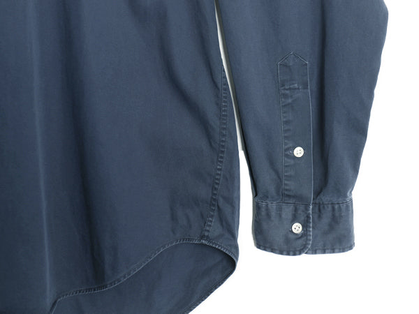 90s ラルフローレン 長袖 ボタンダウン シャツ メンズ XL / オールド ポロ コットン チノ 長袖シャツ ワイシャツ シンプル 大きいサイズ 紺