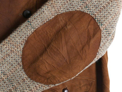 80s ラルフローレン 本革 レザー ニット ジャケット レディース L ポロ ヴィンテージ 鹿革 ディアスキン スウェード ハンティング セーター