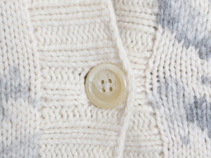 90s ローレン ラルフローレン ノルディック ニット カーディガン レディース M / オールド ポロ ラム ウール ハンドメイド パーカー 絵柄