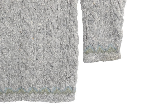 90s ローレン ラルフローレン ノルディック ニット セーター レディース S オールド ポロ ラム ウール ハンドメイド ハイネック ロング丈