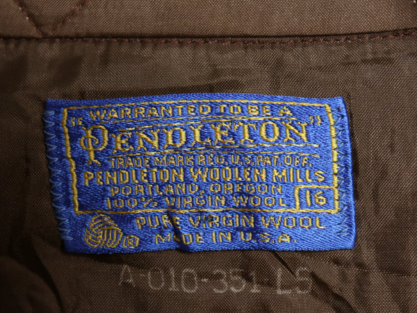 70s USA製 ペンドルトン チェック 長袖 ウール シャツ メンズ L 程/ 古着 ヴィンテージ 長袖シャツ ポケット付き マルチカラー カジュアル