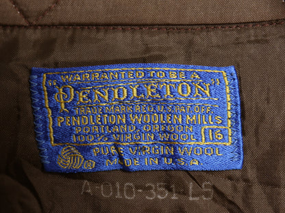70s USA製 ペンドルトン チェック 長袖 ウール シャツ メンズ L 程/ 古着 ヴィンテージ 長袖シャツ ポケット付き マルチカラー カジュアル