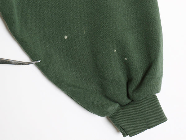ノースフェイス ワンポイント ロゴ 刺繍 スウェット レディース S 古着 アウトドア トレーナー プルオーバー クルーネック 裏起毛 無地 緑