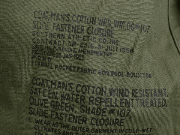 50s 米軍実物 US ARMY M-51 フィールド ジャケット LARGE REGULAR / 56年製 ヴィンテージ ミリタリー 軍物 初期 M51 ブルゾン ジャンパー