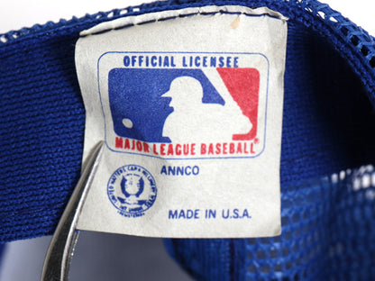 デッドストック 90s USA製 MLB オフィシャル メッツ メッシュ ベースボール キャップ フリーサイズ 帽子 オールド 大リーグ メジャーリーグ