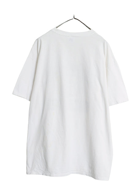 90s USA製 ラッセル 3段 プリント Tシャツ メンズ XXL / オールド カレッジ カプセル ヘビーウェイト コットン カットソー 大きいサイズ 白