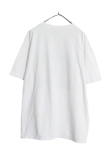 90s USA製 ラッセル 3段 プリント Tシャツ メンズ XXL / オールド カレッジ カプセル ヘビーウェイト コットン カットソー 大きいサイズ 白