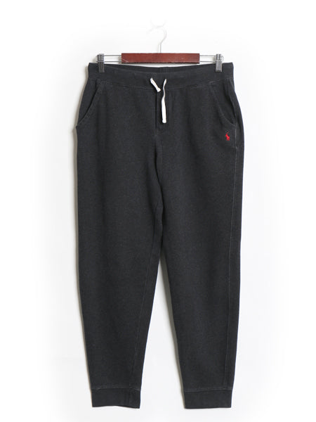 ポロ ラルフローレン ポケット付き スウェット パンツ キッズ XL レディース S 程 古着 裏起毛 トレーナー ワンポイント イージーパンツ 灰