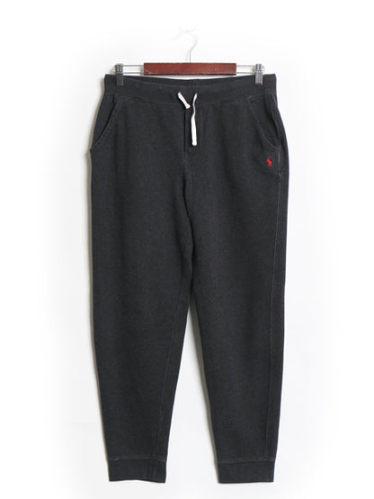 ポロ ラルフローレン ポケット付き スウェット パンツ キッズ XL レディース S 程 古着 裏起毛 トレーナー ワンポイント イージーパンツ 灰