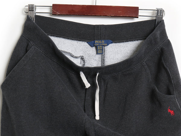ポロ ラルフローレン ポケット付き スウェット パンツ キッズ XL レディース S 程 古着 裏起毛 トレーナー ワンポイント イージーパンツ 灰