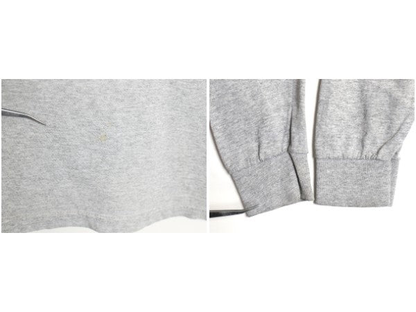 90s USA製 アディダス ロゴ プリント 長袖 Tシャツ メンズ L / オールド ロンT カットソー ヘビーウェイト クルーネック ゆったり グレー