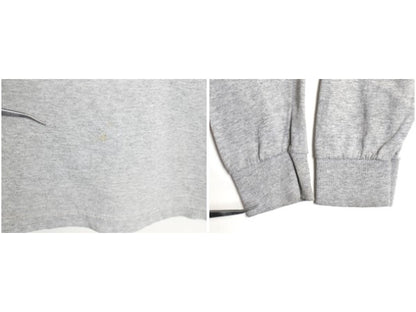 90s USA製 アディダス ロゴ プリント 長袖 Tシャツ メンズ L / オールド ロンT カットソー ヘビーウェイト クルーネック ゆったり グレー