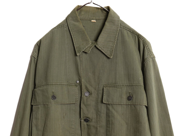 40s ★ 米軍実物 US ARMY M-43 ヘリンボーン ジャケット メンズ 38 / ヴィンテージ ミリタリー ユーティリティ HBT 13スター カバーオール