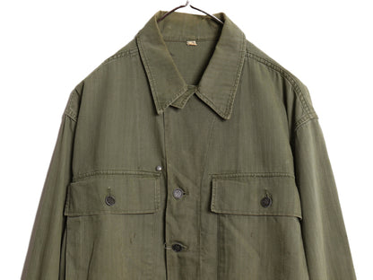 40s ★ 米軍実物 US ARMY M-43 ヘリンボーン ジャケット メンズ 38 / ヴィンテージ ミリタリー ユーティリティ HBT 13スター カバーオール