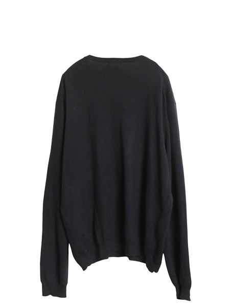 ブルックスブラザーズ ニット セーター メンズ XL / メリノ ウール 長袖ニット  Vネック ハイゲージ ストレッチ シンプル 大きいサイズ 紺