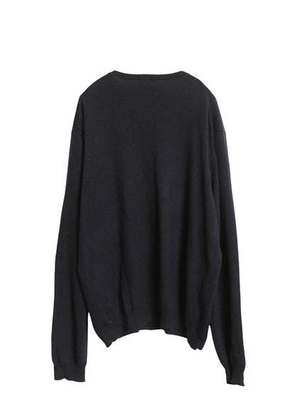 ブルックスブラザーズ ニット セーター メンズ XL / メリノ ウール 長袖ニット  Vネック ハイゲージ ストレッチ シンプル 大きいサイズ 紺