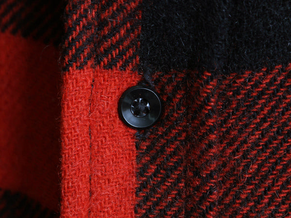 50s タウンクラフト CPO ウール シャツ XXL 程/ ヴィンテージ ペニーズ ブロック チェック マチ付き ジャケット 長袖シャツ 大きいサイズ