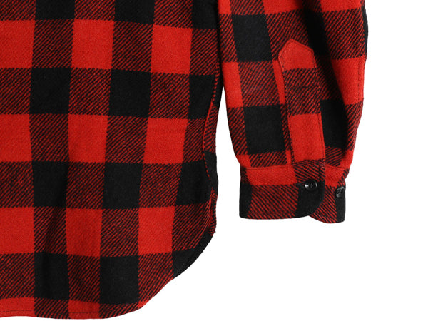 50s タウンクラフト CPO ウール シャツ XXL 程/ ヴィンテージ ペニーズ ブロック チェック マチ付き ジャケット 長袖シャツ 大きいサイズ