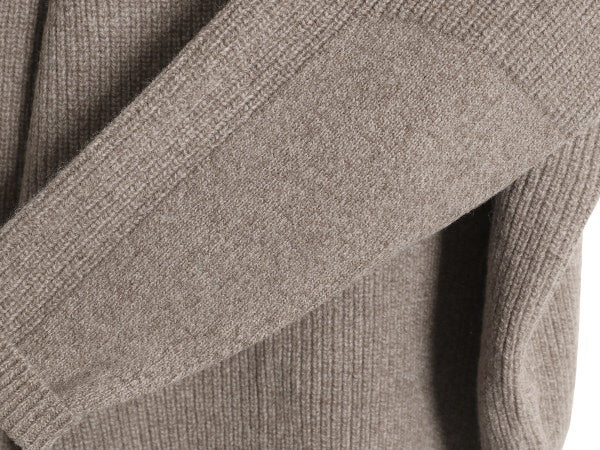 00s エルエルビーン ハーフジップ ニット セーター メンズ M オールド アウトドア メリノ ラム ウール リブ編み 無地 ハイネック ブラウン