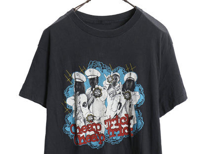 70s ★ チープトリック イラスト プリント Tシャツ メンズ S レディース M / 古着 ヴィンテージ 当時物 バンド ロック シングルステッチ 黒