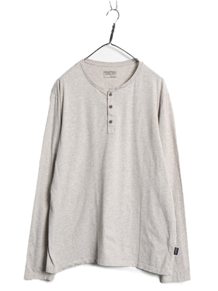 パタゴニア ヘンリーネック 長袖 Tシャツ メンズ L / 古着 20年製 ロンT オーガニック コットン カットソー インナー ロングスリーブ 無地