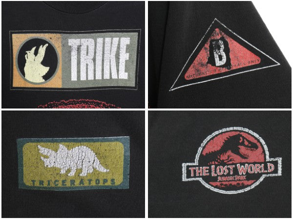 90s USA製 ★ ジュラシックパーク 大判 ロゴ プリント Tシャツ メンズ XL オールド オフィシャル 当時物 ムービー 映画 ヘビーウェイト 黒