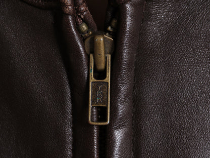 USA製 バーバリー ロンドン 本革 ラムレザー ジャケット メンズ S 革ジャン A-2 フライト タイプ 中綿 フルジップ ブルゾン スイングトップ